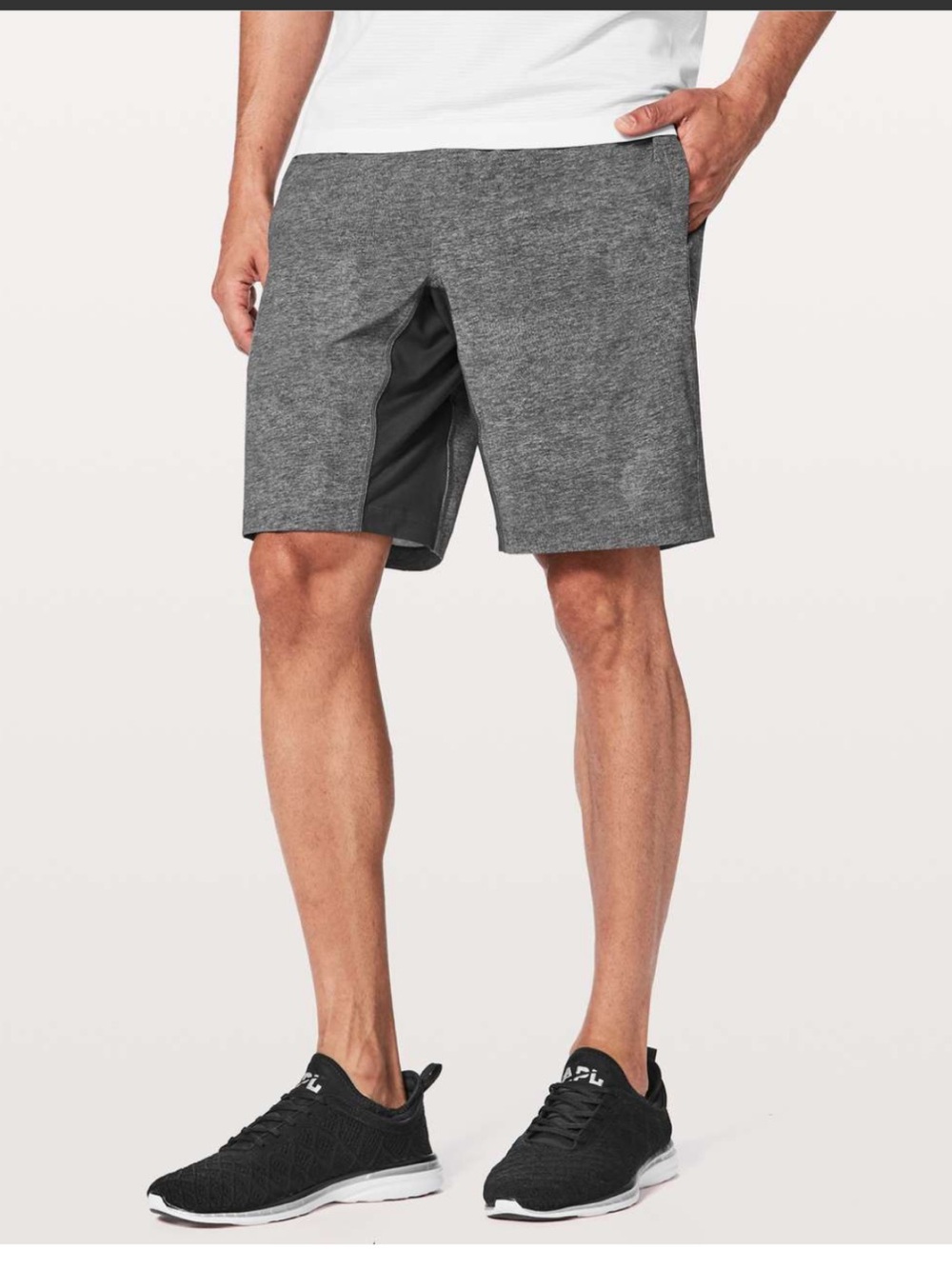 Men’s Lululemon T.H.E. Short Linerless 9” Size small Grey Heather